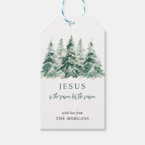 Jesus is the Reason for the Season Christmas Tree Gift Tags
