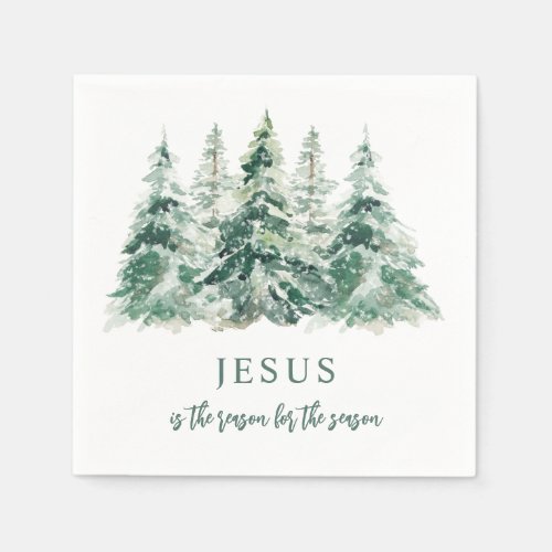 Jesus is the Reason for the Season Christmas Tree Napkins