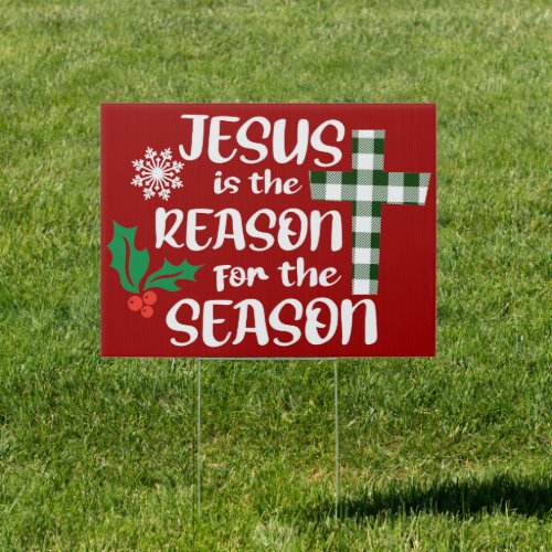 Jesus is The Reason for The Season Christmas Xmas Sign