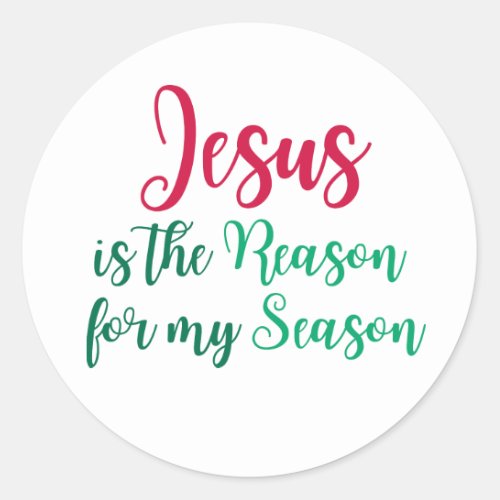 Jesus is the reason for the season classic round sticker