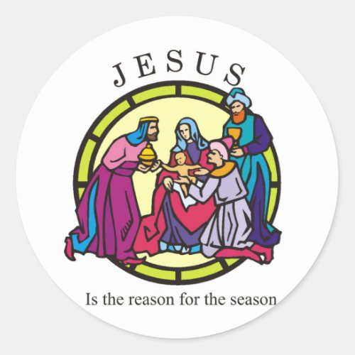 Jesus is the Reason for the Season Classic Round Sticker