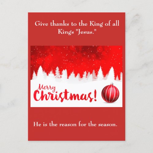 Jesus is The Reason for the season collection Holiday Postcard
