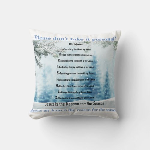 Jesus is The Reason for the season collection Throw Pillow
