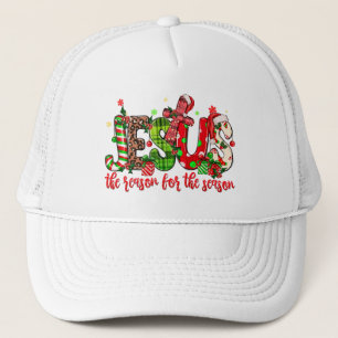 Jesus Is The Reason For The Season Faith Christmas Trucker Hat
