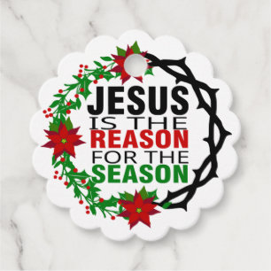 Jesus is the Reason for the Season Favor Tags