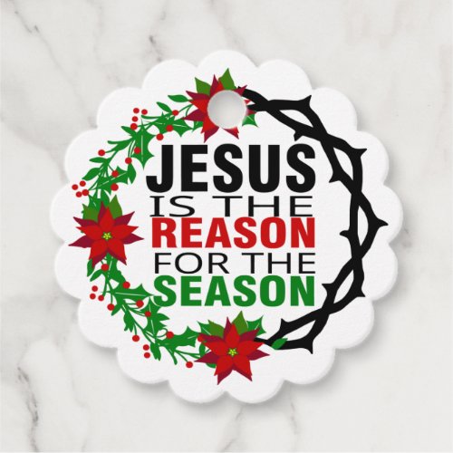 Jesus is the Reason for the Season   Favor Tags