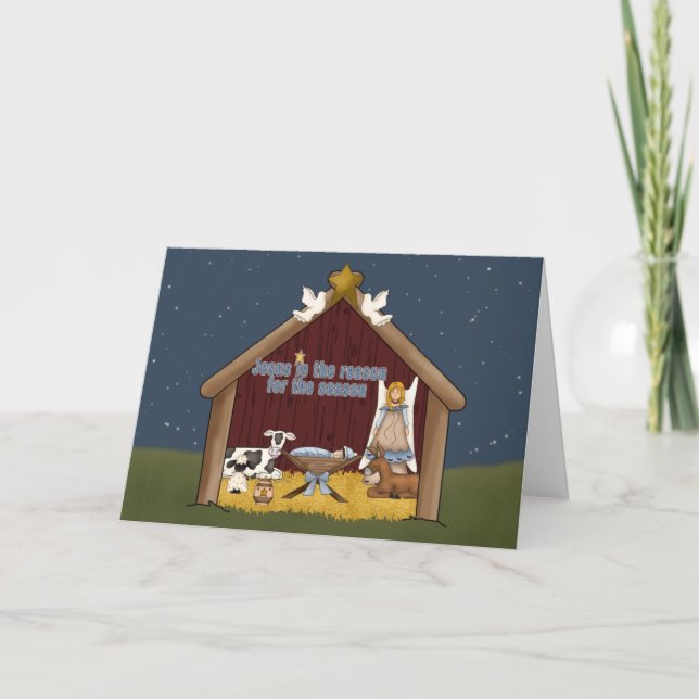 Jesus is the Reason for the Season Greeting Card (Front)