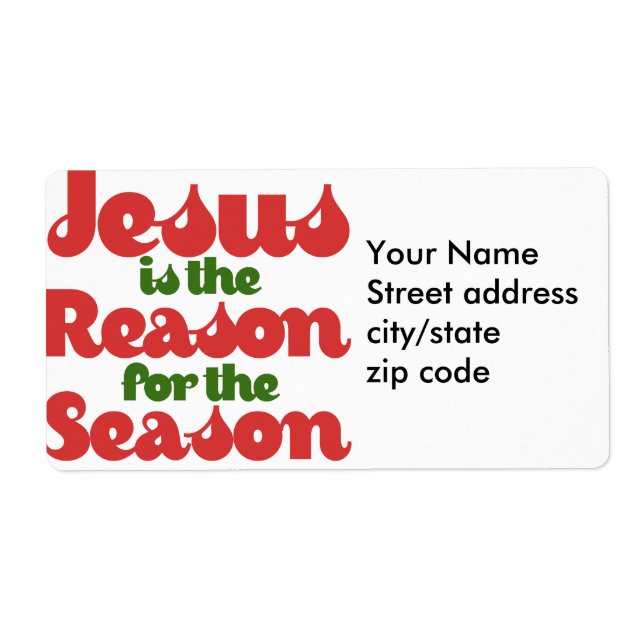 Jesus is the Reason for the Season Label (Front)