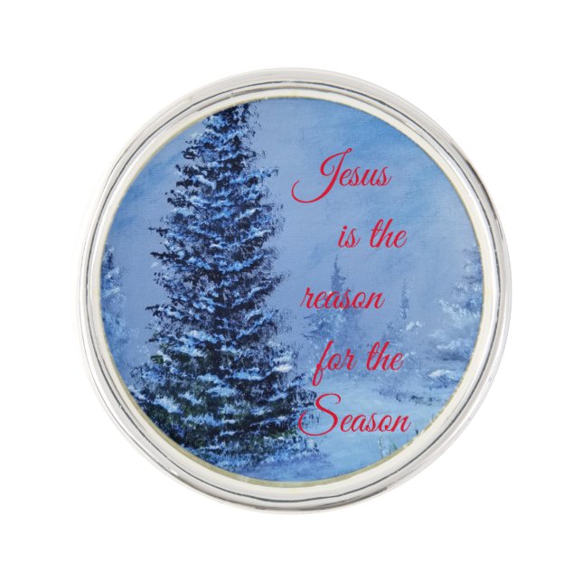 Jesus is the reason for the season lapel pin (Front)