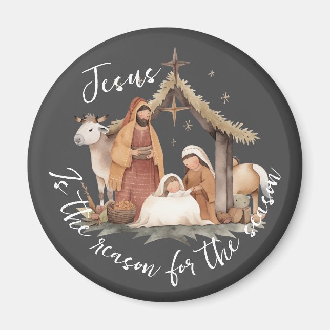 Jesus is the reason for the season magnet (Front)