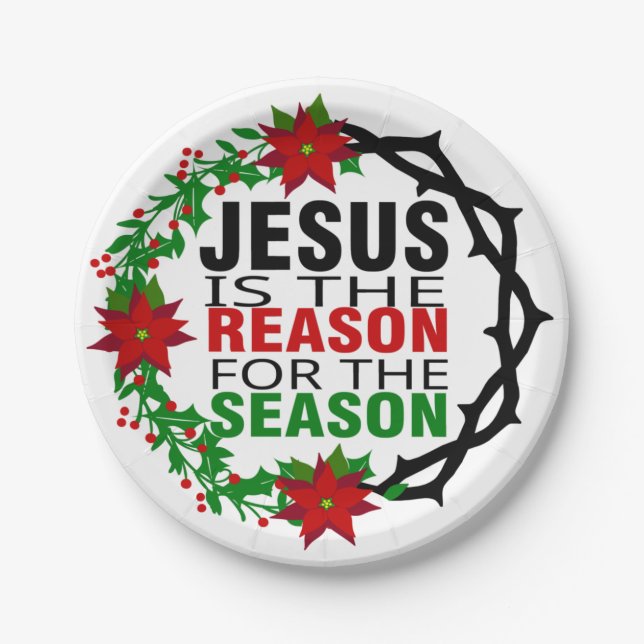 Jesus is the Reason for the Season   Paper Plates (Front)