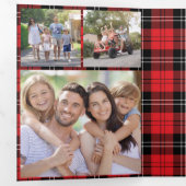Jesus is the Reason for the Season Photo Plaid Tri-Fold Holiday Card (Inside First)