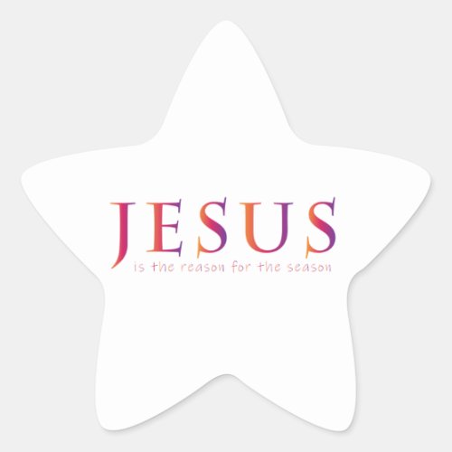 Jesus is the Reason for the Season Star Sticker