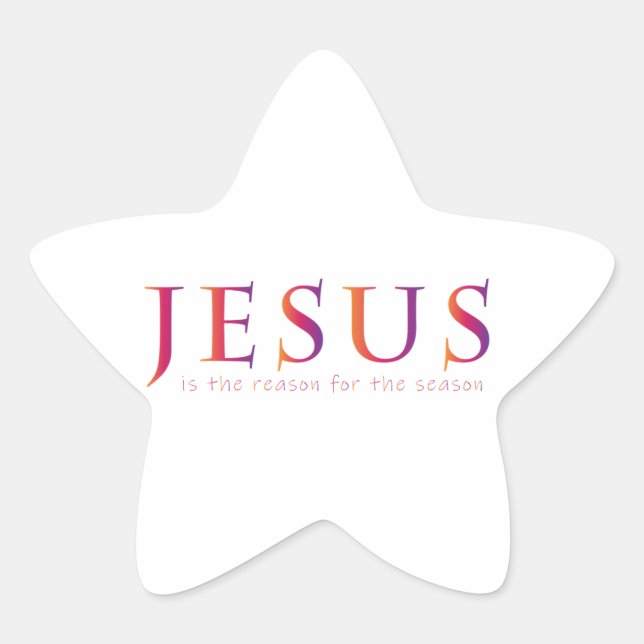 Jesus is the Reason for the Season Star Sticker (Front)