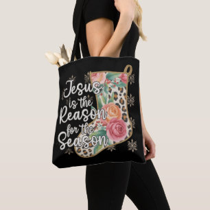 Jesus Is The Reason For The Season Stocking Preppy Tote Bag