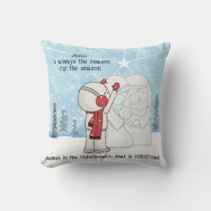 Jesus is the Reason for the Season Throw Pillow