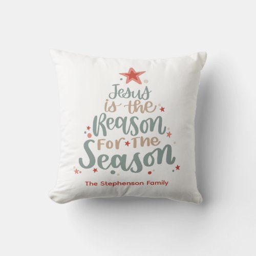 Jesus is the Reason for the Season Throw Pillow