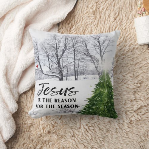 Jesus is the Reason for the Season  Throw Pillow