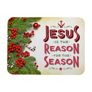 Jesus is the Reason for the Season with Holly Magnet