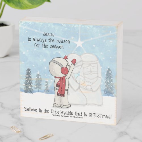 Jesus is the Reason for the Season Wooden Box Sign