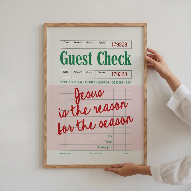 Jesus Is the Reason Guest Check Christmas Poster (Creator Uploaded)