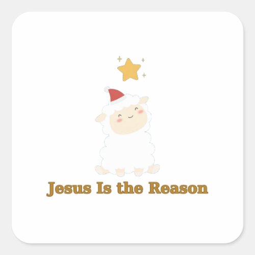 Jesus Is the Reason Lamb Star Sticker