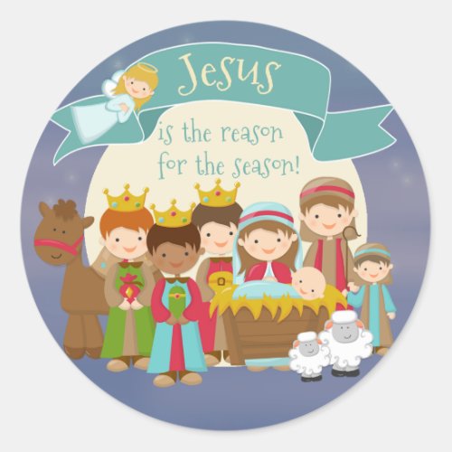 Jesus is the Reason Nativity Christmas Sticker