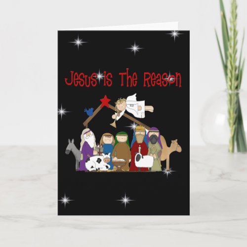 Jesus Is the Reason Nativity Scene Holiday Card