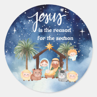 Jesus is the reason nativity sticker