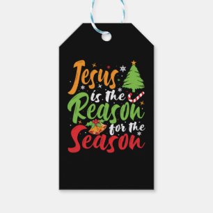 Jesus Is The Reason The Season Christmas Pajamas Gift Tags