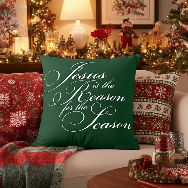 Jesus is the reason throw pillow (Creator Uploaded)