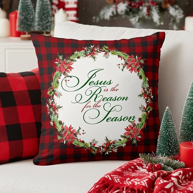 Jesus is the reason throw pillow (Creator Uploaded)