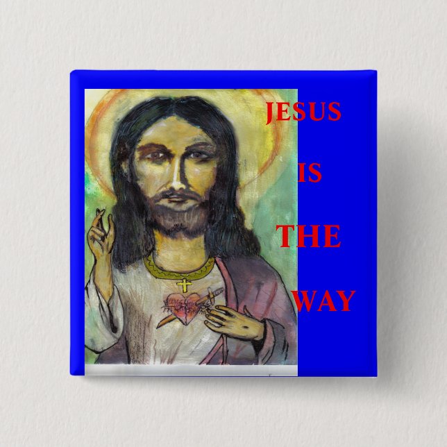 JESUS, IS, THE, WAY BUTTON (Front)