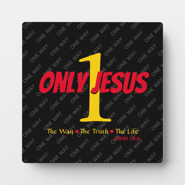 Jesus Is The Way Christian Plaque (Front)