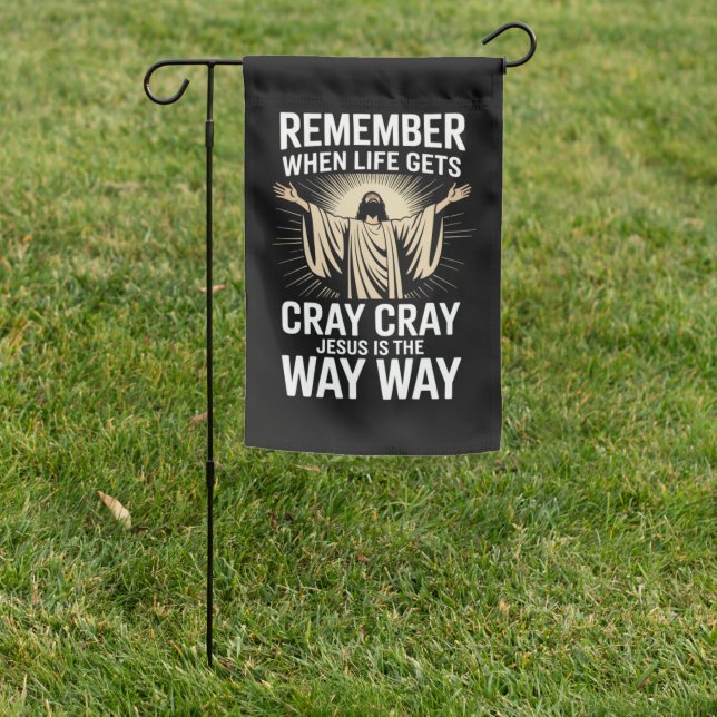 Jesus Is The Way Christmas Funny Faith Religious  Garden Flag (In SItu)