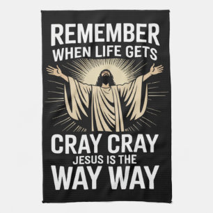 Jesus Is The Way Christmas Funny Faith Religious Kitchen Towel