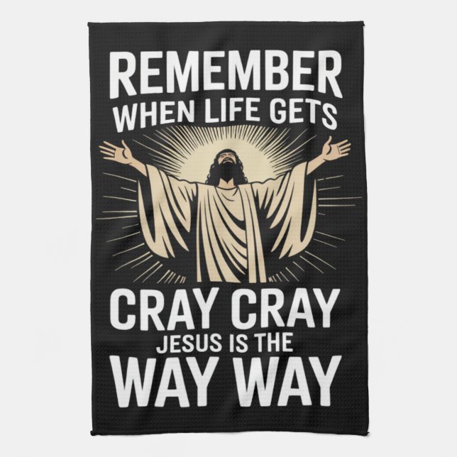 Jesus Is The Way Christmas Funny Faith Religious  Kitchen Towel (Vertical)