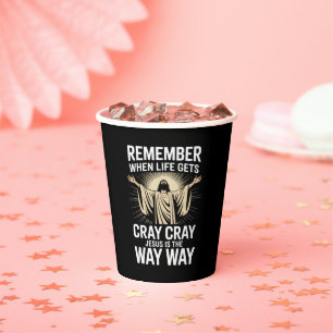 Jesus Is The Way Christmas Funny Faith Religious Paper Cups