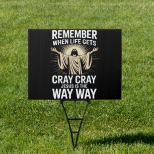 Jesus Is The Way Christmas Funny Faith Religious  Sign