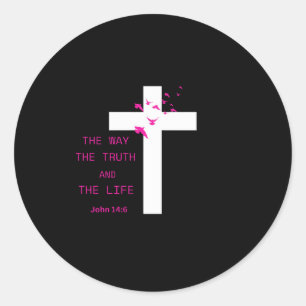 Jesus is the way, the truth, and the life! classic round sticker