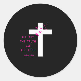 Jesus is the way, the truth, and the life! classic round sticker