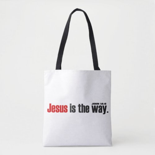 Jesus is the way tote bag
