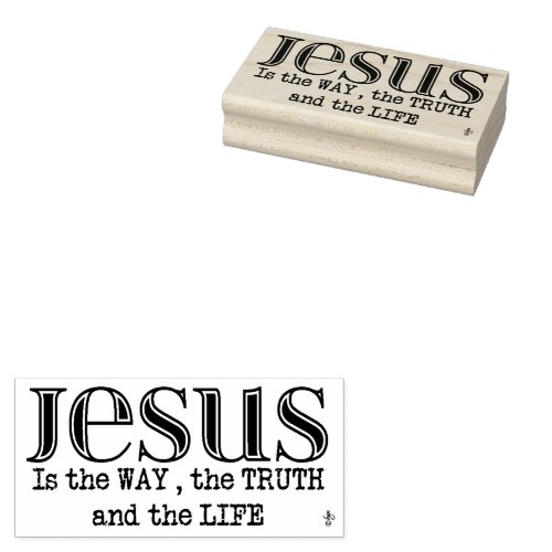 Jesus Is the Way Truth  Life Rubber Art Stamp