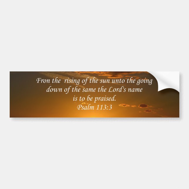 Jesus is to be praised! bumper sticker (Front)