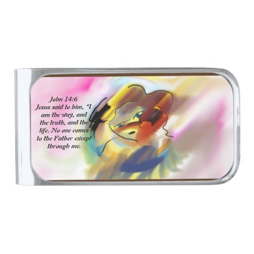 Jesus is way silver finish money clip