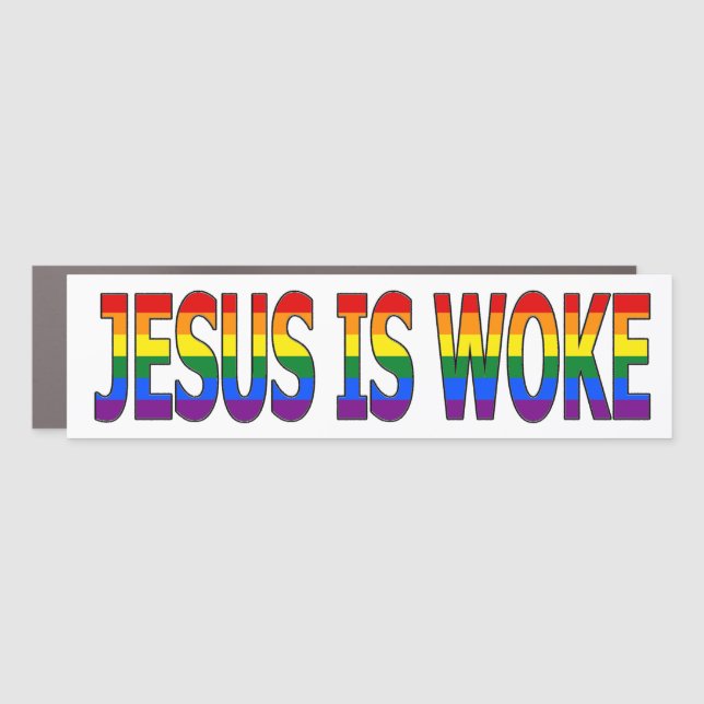Jesus Is Woke Car Magnet (Front)