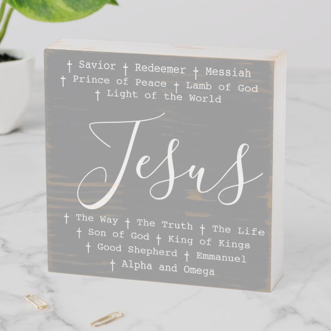 'Jesus is'  Wooden Box Sign (In Situ Horizontal)