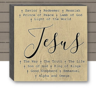 'Jesus is'  Wooden Box Sign