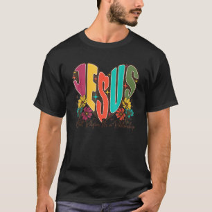 Jesus It's Not Religion It's A Relationship Floral T-Shirt