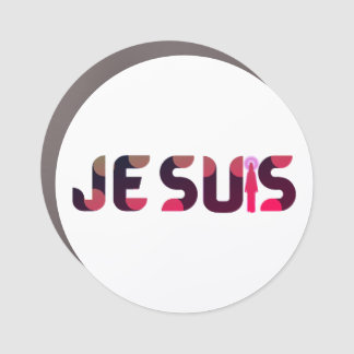 Jesus, Je Suis or I Am Car Magnet